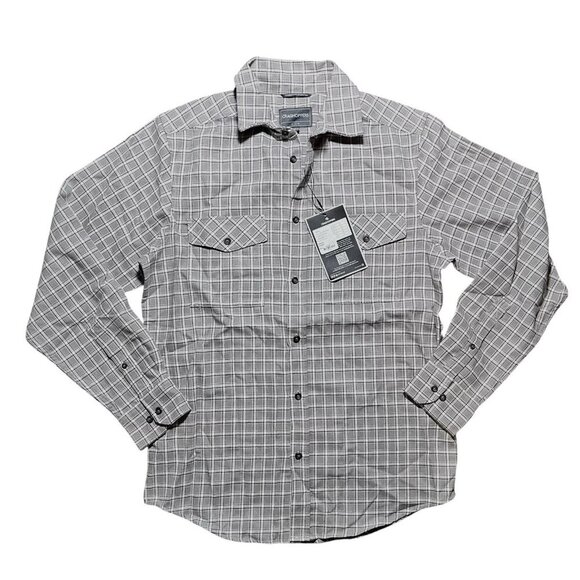 Craghoppers Men's Kiwi LS Check Flannel Shirt Small Gray - Picture 1 of 10
